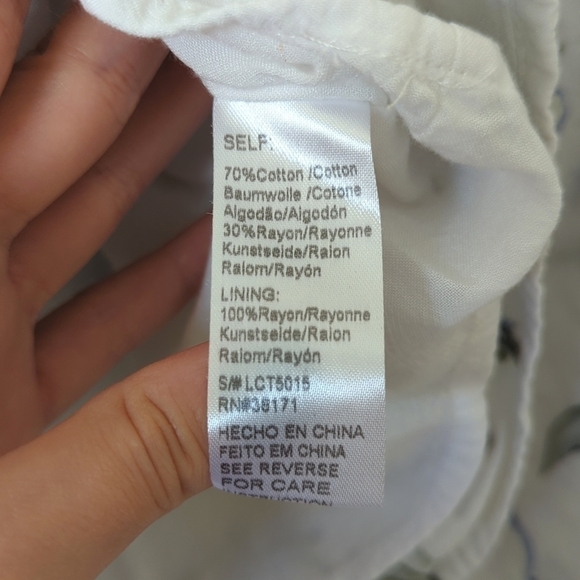 Lucca Boho Chic Floral Smocked Off Shoulder Long Bell Sleeve Flared Top White M - Picture 6 of 12